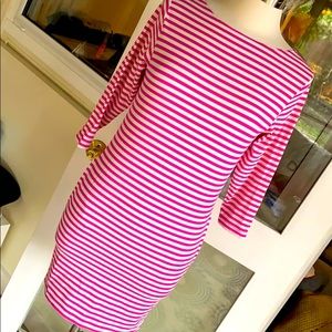 Juicy couture NWOT Pink  striped swim dress